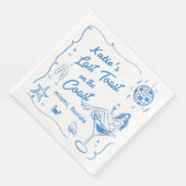 Letzter Toast Coast Beach Blue Junggeselinnen-Absc Serviette (Ecke)