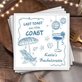 Letzter Toast Coast Beach Blue Junggeselinnen-Absc Serviette