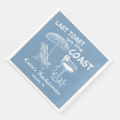 Letzter Toast Coast Beach Junggeselinnen-Abschied Serviette (Ecke)