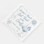 Letzter Toast Coast Beach Junggeselinnen-Abschied Serviette (Ecke)