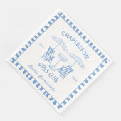 Letzter Toast Coast Beach Junggeselinnen-Abschied Serviette (Ecke)