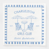 Letzter Toast Coast Beach Junggeselinnen-Abschied Serviette (Vorderseite)