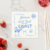 Letzter Toast Coast Beach Junggeselinnen-Abschied Serviette (Beispiel)