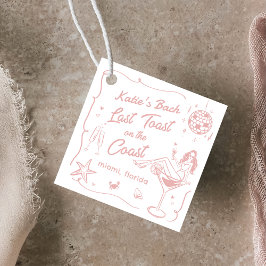Letzter Toast Coast Beach Rosa Junggeselinnen-Absc Geschenkanhänger