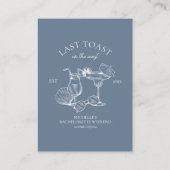 Letzter Toast Cocktail Junggeselinnen-Abschied Pan Begleitkarte (Rückseite)