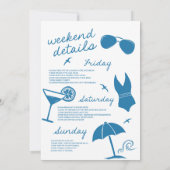 Letzter Toast Hand Gezeichnet Bachelorette Bash Ei Einladung (Rückseite)