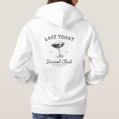 Letzter Toast Moderner Junggeselinnen-Abschied Mer Hoodie (Rückseite)