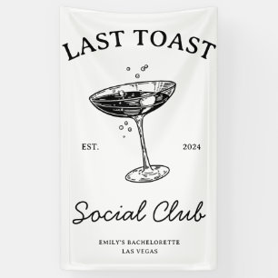 Letzter Toast Social Club Junggeselinnen-Abschied Banner