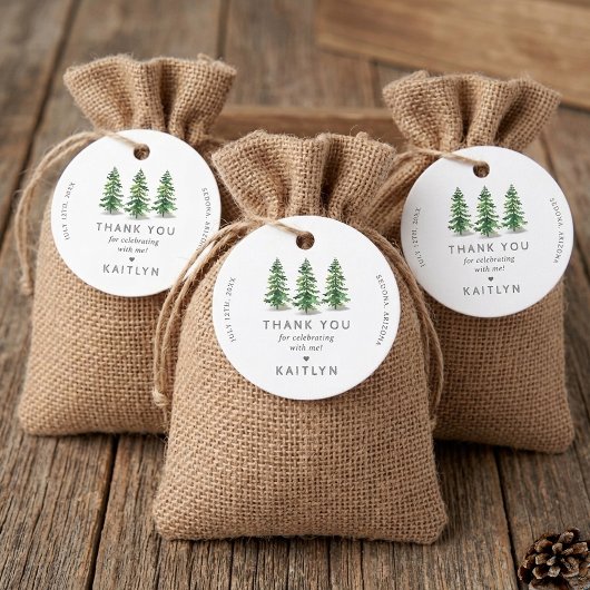 Letzter Trail Pine Wald Camping Junggesellinnenabs Geschenkanhänger