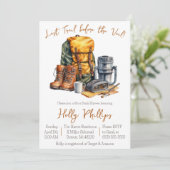 Letzter Weg vor dem Schleier ! Brautparty Wandern Einladung (Stehend Vorderseite)