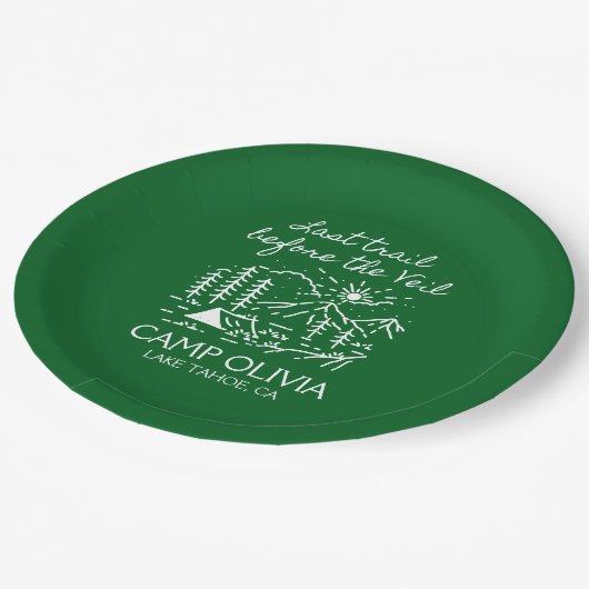 Letzter Weg vor dem Schleier-Junggeselinnen-Abschi Pappteller (Schrägansicht)