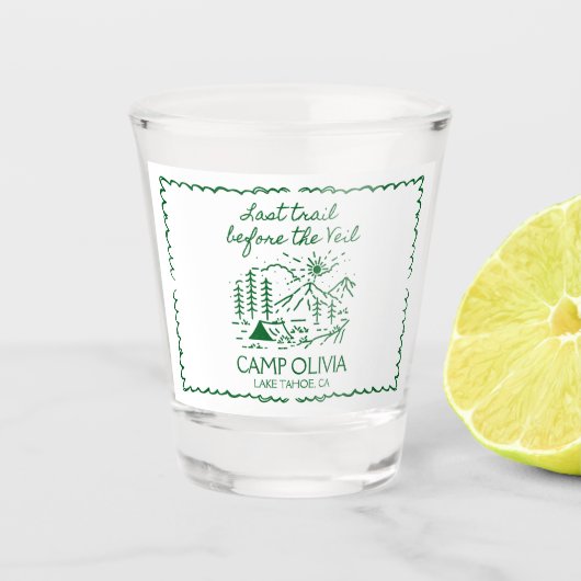 Letzter Weg vor dem Schleier-Junggeselinnen-Abschi Schnapsglas (Vorderseite)