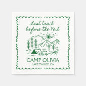 Letzter Weg vor dem Schleier-Junggeselinnen-Abschi Serviette (Vorderseite)