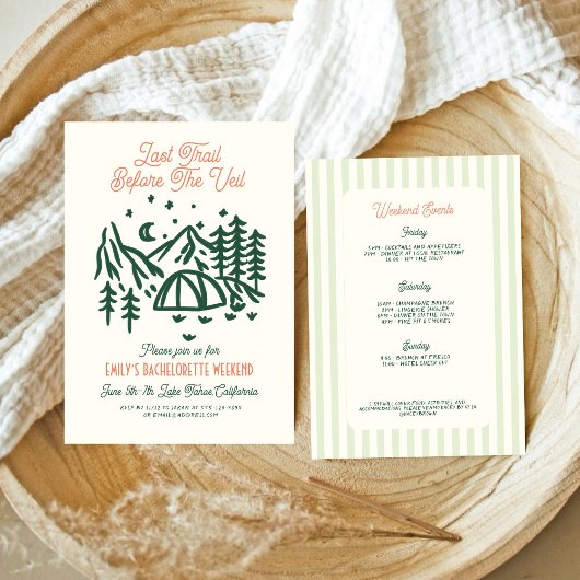 Letzter Weg vor dem Vail Bachelorette Wochenende Einladung