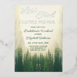 Letzter Weg vor dem Veil Bachelorette Folieneinladung