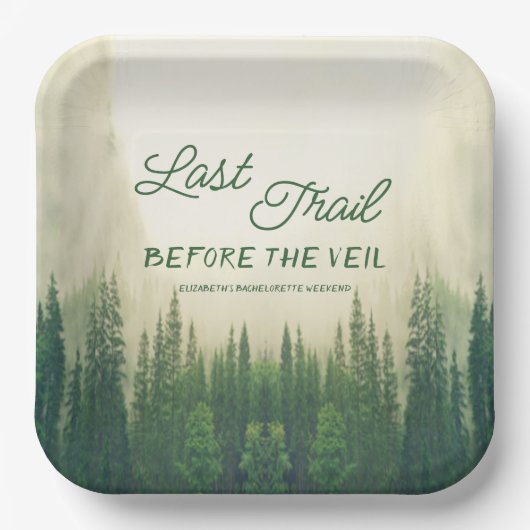 Letzter Weg vor dem Veil Bachelorette Pappteller (Vorderseite)