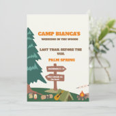 Letzter Weg vor dem Veil Bachelorette Wochenende Einladung (Stehend Vorderseite)