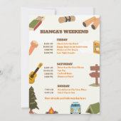 Letzter Weg vor dem Veil Bachelorette Wochenende Einladung (Rückseite)