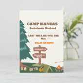 Letzter Weg vor dem Veil Bachelorette Wochenende Einladung (Stehend Vorderseite)