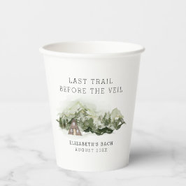 Letzter Weg vor dem Veil Bachelorette Wochenende Pappbecher