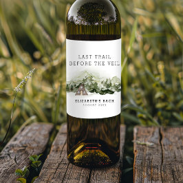 Letzter Weg vor dem Veil Bachelorette Wochenende Weinetikett