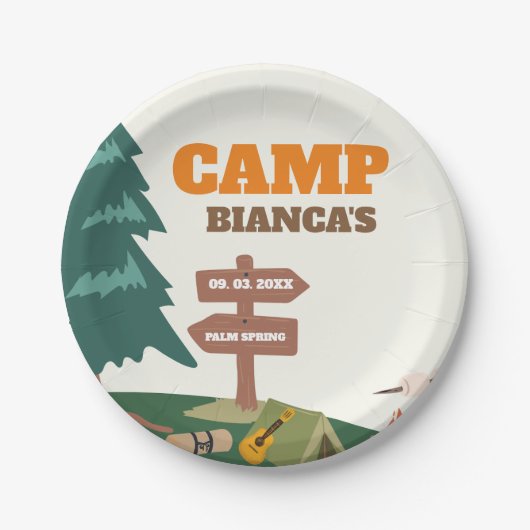 Letzter Weg vor dem Veil Camp Bachelorette Pappteller (Vorderseite)