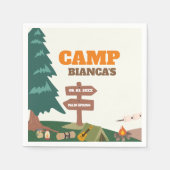 Letzter Weg vor dem Veil Camp Bachelorette Serviette (Vorderseite)