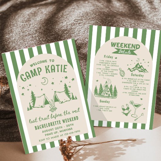 Letzter Weg vor dem Veil Camp Junggeselinnen-Absch Einladung