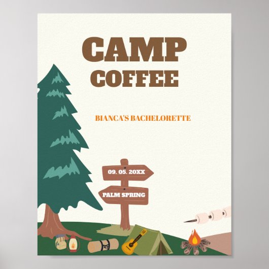 Letzter Weg vor dem Veil Camp-Kaffee-Zeichen Poster (Vorne)