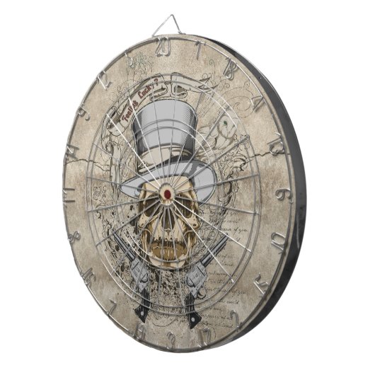 Letzter Wort-Schädel u. Gewehre Dartscheibe (Vorderseite rechts)