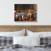 Letztes Abendessen - Agostino Carracci - c1595 Leinwanddruck (Insitu (Schlafzimmer))