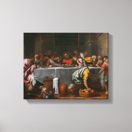 Letztes Abendessen - Agostino Carracci - c1595 Leinwanddruck (Vorderseite)
