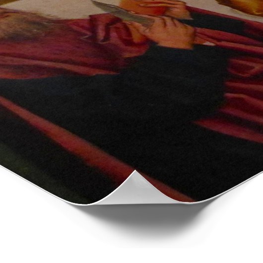 Letztes Abendessen - Heinrich Lutzelmann - c1485 Poster (Ecke)