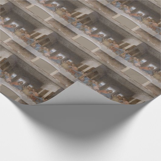 Letztes Abendessen Leonardo Da Vinci Malerei Geschenkpapier (Ecke)