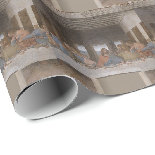 Letztes Abendessen Leonardo Da Vinci Malerei Geschenkpapier (Rolleneckpunkt)