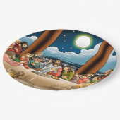 Letztes Abendessen-Pappteller Pappteller (Schrägansicht)