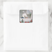 Letztes Abendessen Quadratischer Aufkleber (Tasche)