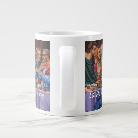 Letztes Abendessen-Tasse Jesuss Jumbo-Tasse (Rückseite)