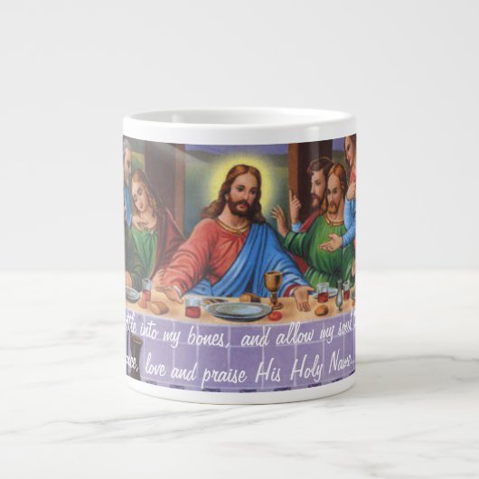 Letztes Abendessen-Tasse Jesuss Jumbo-Tasse (Vorderseite)