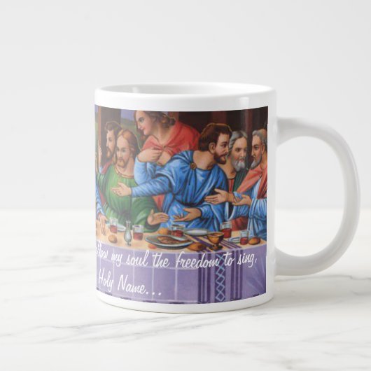 Letztes Abendessen-Tasse Jesuss Jumbo-Tasse (Rechts)