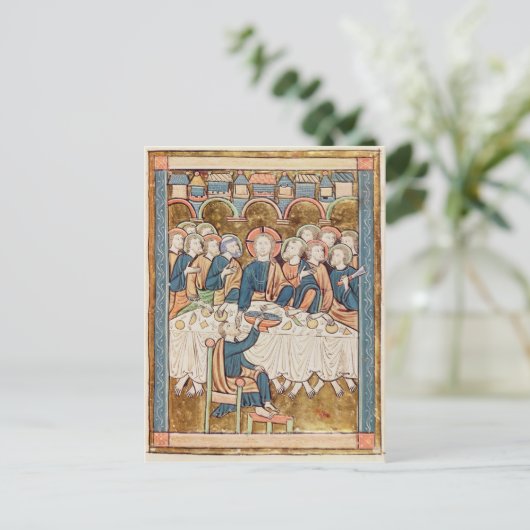 Letztes Abendessen von 'Psautier a l'Usage de Pari Postkarte (Stehend Vorderseite)