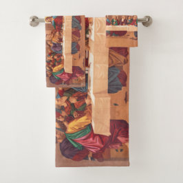 Letztes Abendmahl Jesu Christi Badhandtuch Set