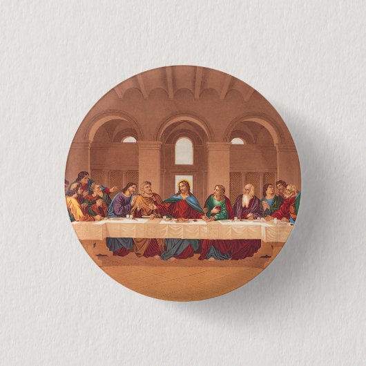 Letztes Abendmahl Jesu Christi Button (Vorderseite)