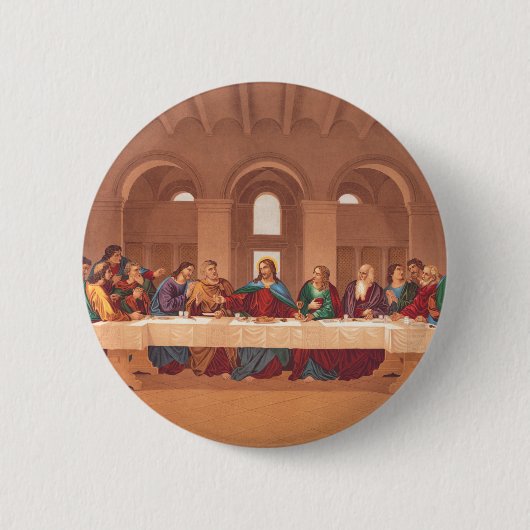 Letztes Abendmahl Jesu Christi Button (Vorderseite)