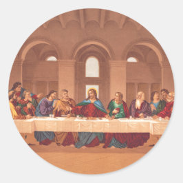 Letztes Abendmahl Jesu Christi Runder Aufkleber