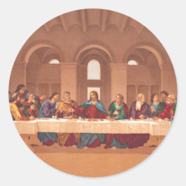 Letztes Abendmahl Jesu Christi Runder Aufkleber