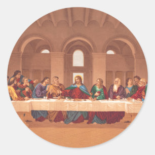 Letztes Abendmahl Jesu Christi Runder Aufkleber