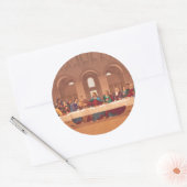 Letztes Abendmahl Jesu Christi Runder Aufkleber (Umschlag)