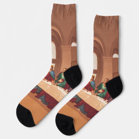 Letztes Abendmahl Jesu Christi Socken (Linkes Detail)