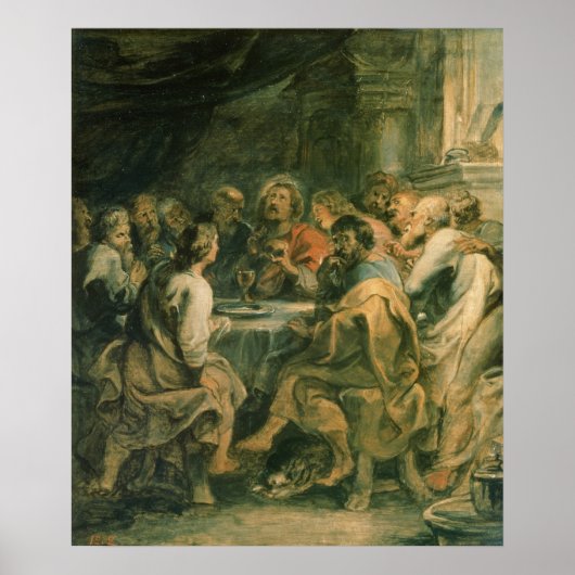 Letztes Abendmahl, um 1630-31 Poster (Vorne)